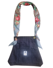 Load image into Gallery viewer, Freedom Tote Blue Jean Grey Strap
