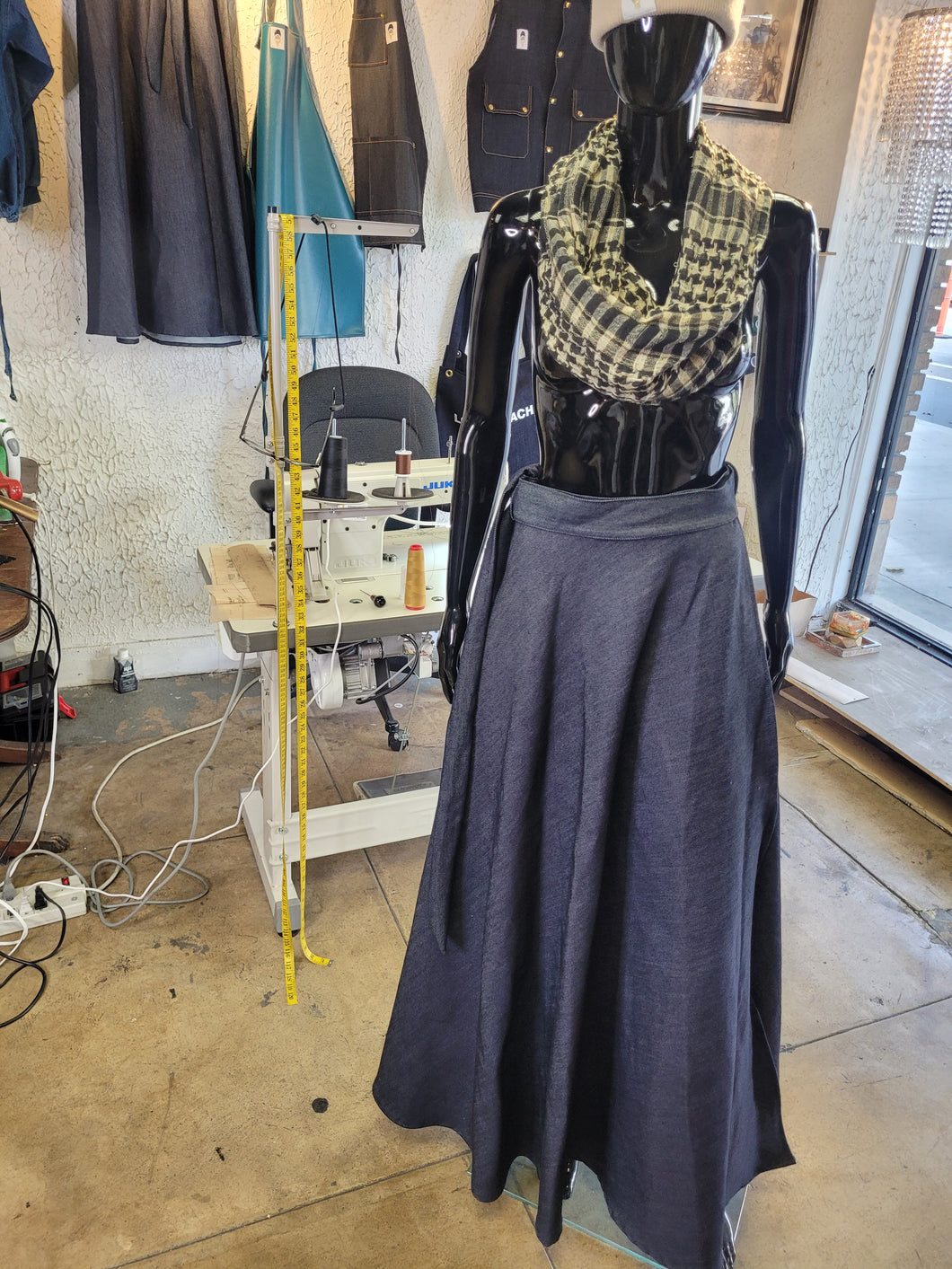 Denim wrapskirt