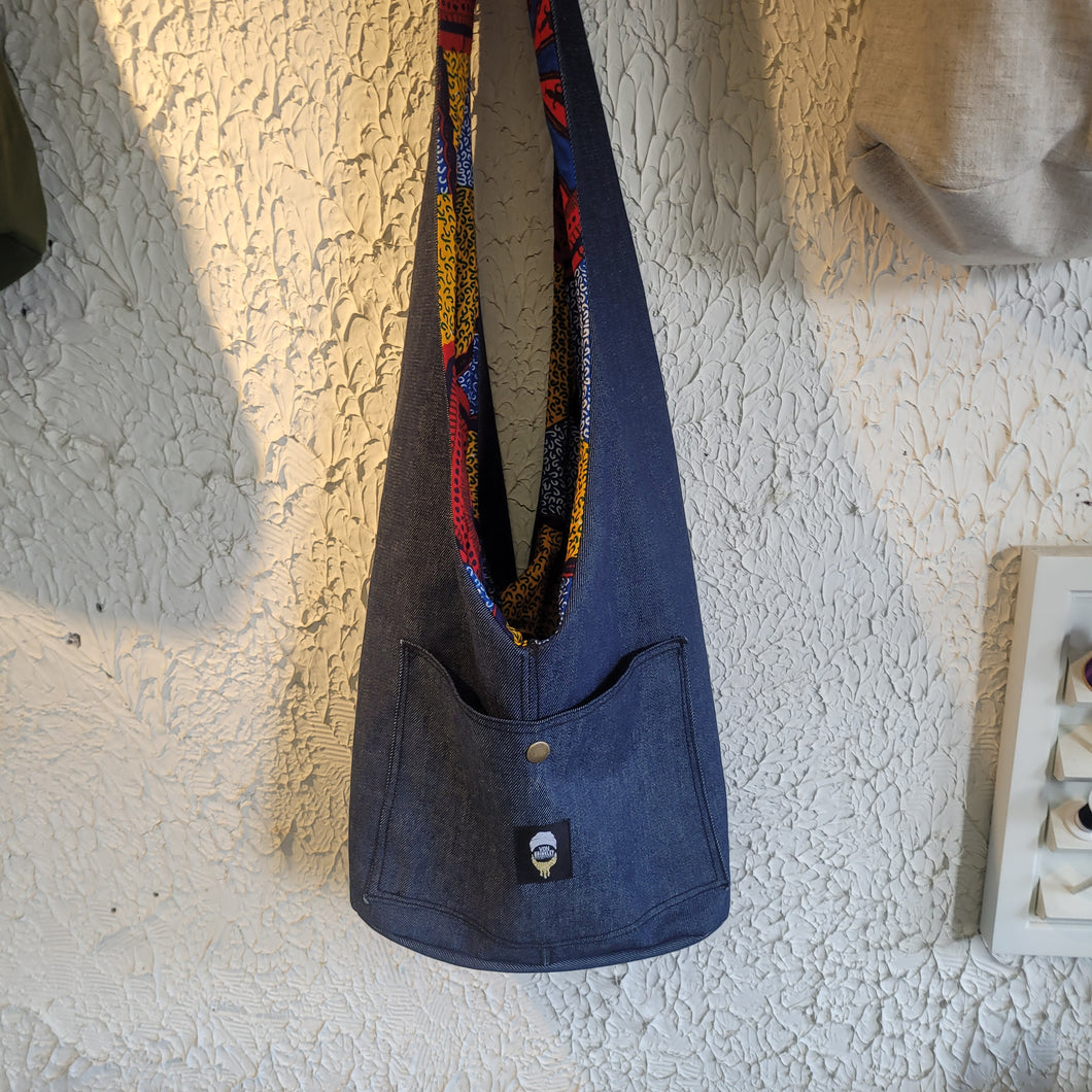 Denim boho bag